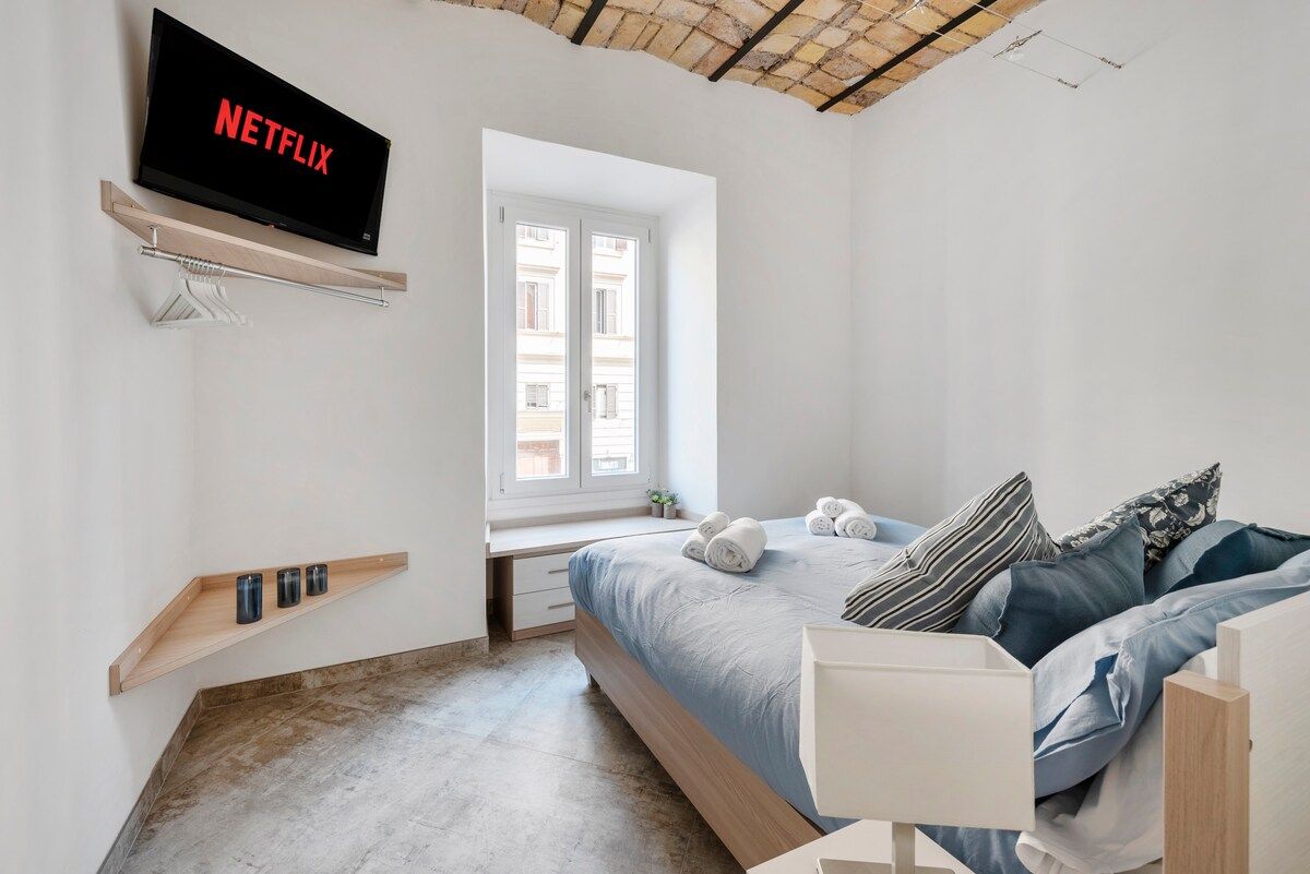 Bedroom under the brick vault