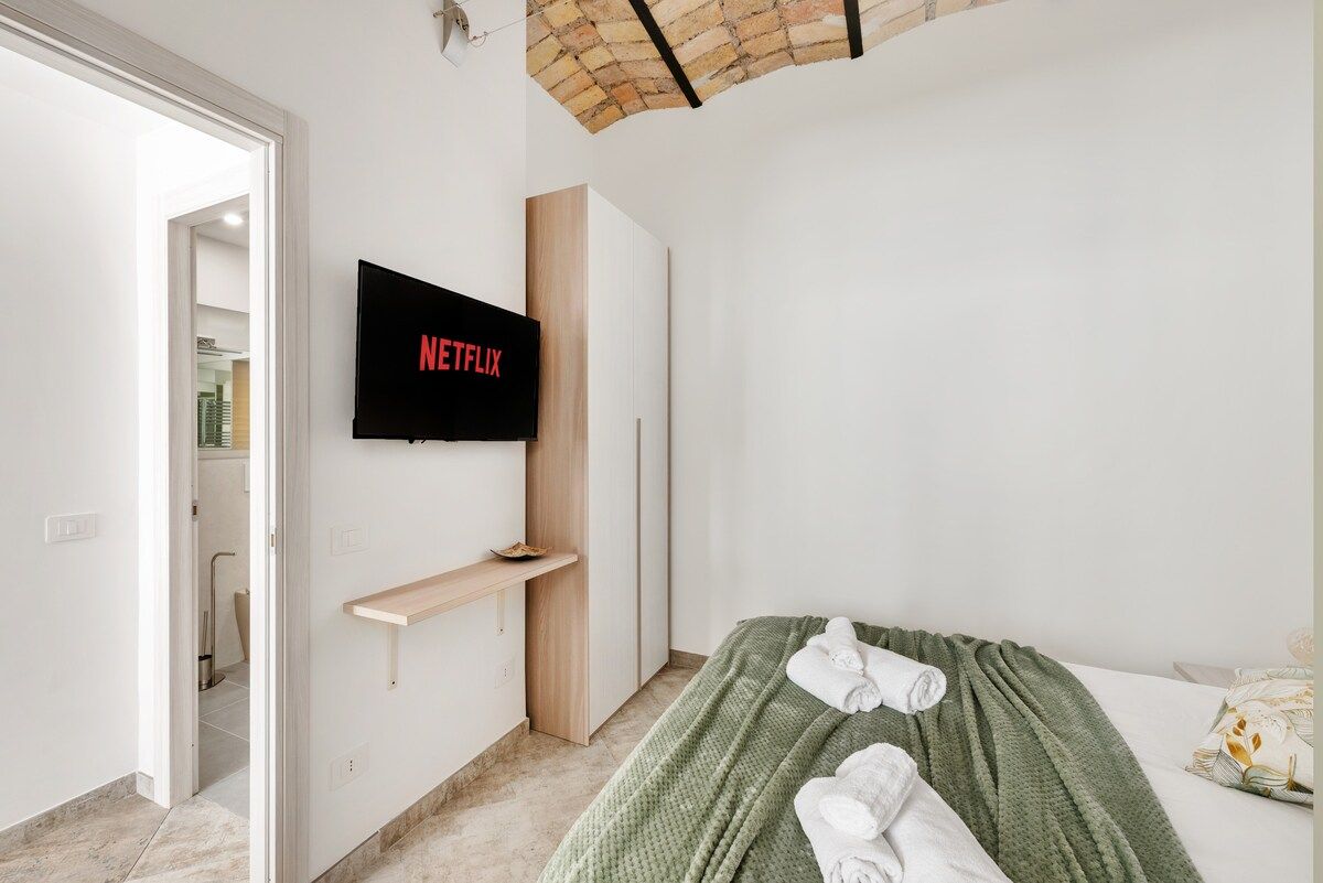 Bedroom with smart TV